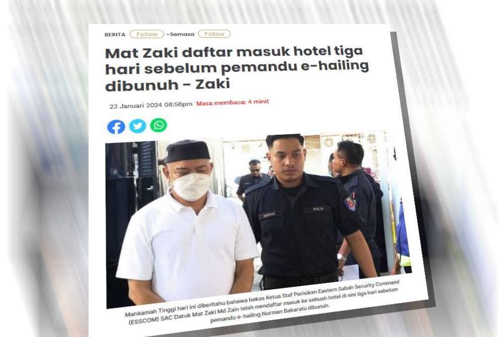 Laporan Sinar Harian pada Selasa.