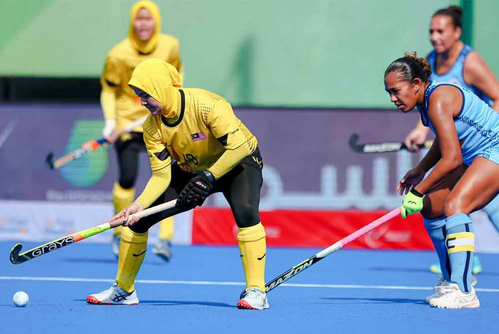 Antara aksi menarik Malaysia menentang Fiji dalam perlawanan Kumpulan A Piala Dunia Hoki 5s di Muscat, Oman. Foto: International Hockey Federation (FIH)