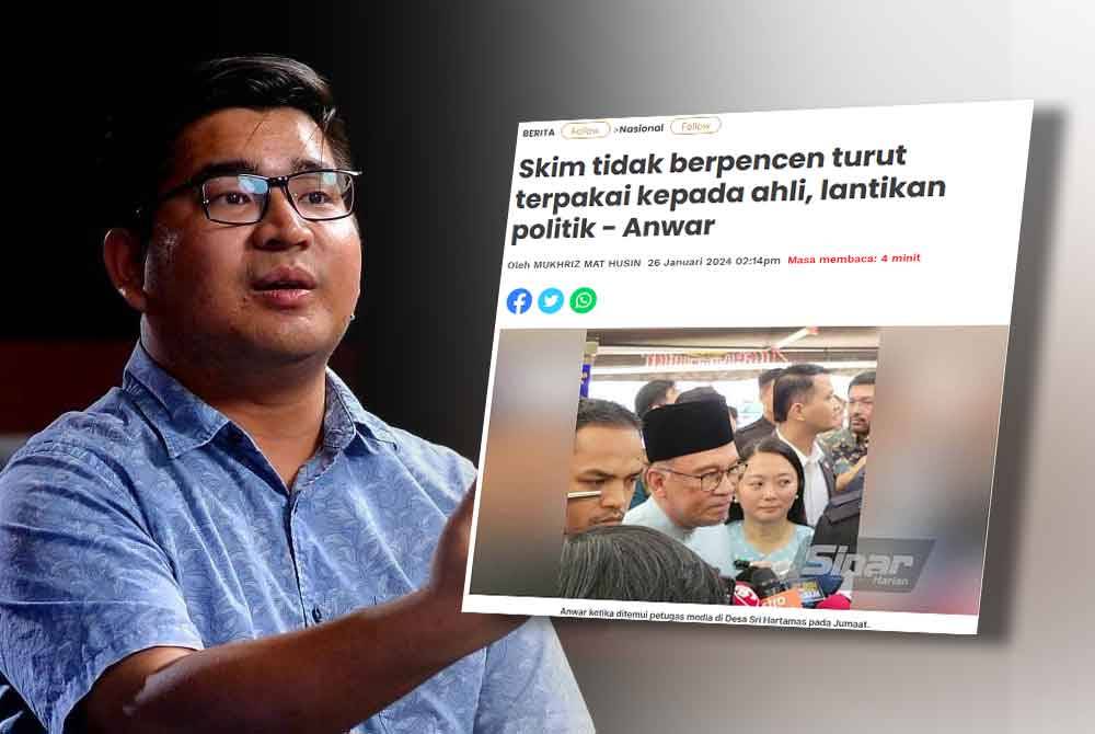 Haziq Azfar (kiri), Laporan Sinar Harian pada Jumaat.