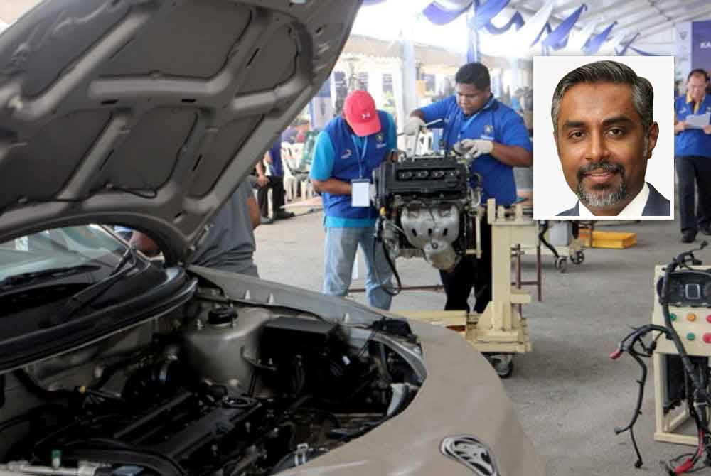 Kerajaan dicadang mewajibkan pemain industri mengambil pelajar TVET untuk latihan industri. Gambar kecil: Ganes