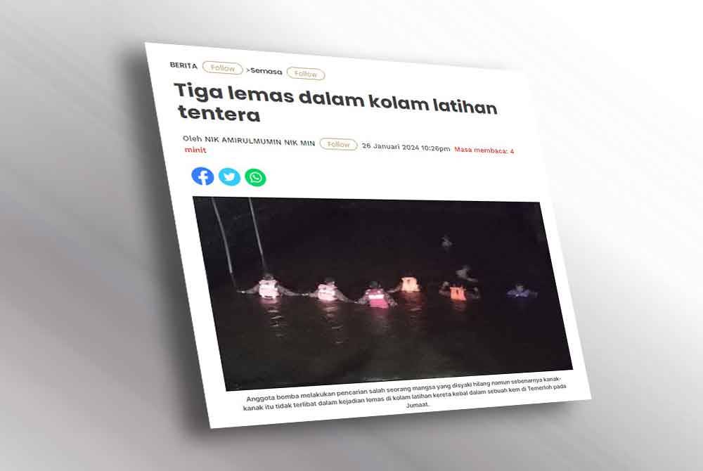 Laporan Sinar Harian pada Jumaat.