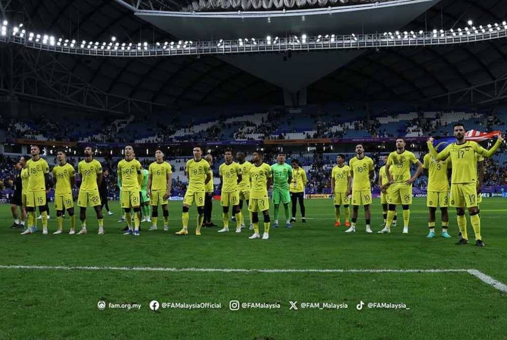 Sebahagian pemain Harimau Malaya di Qatar 2023. Foto FB FAM