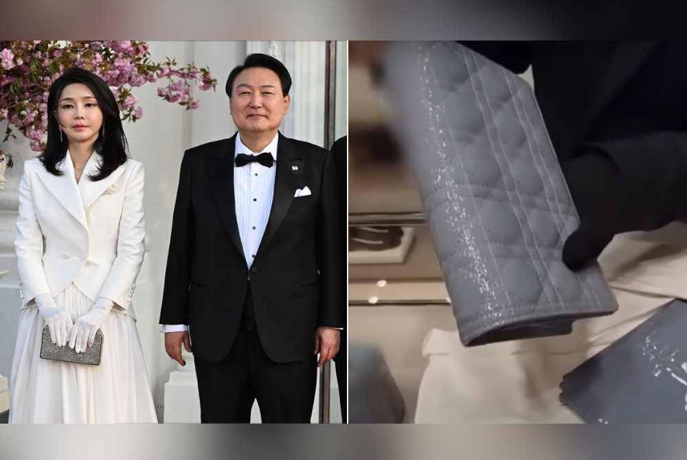 Suk-yeol enggan mengulas tentang rakaman video yang memaparkan isterinya menerima beg jenama Christian Dior bernilai kira-kira AS,200 (RM10,400) daripada seorang paderi Korea-Amerika pada September 2022. Foto Agensi