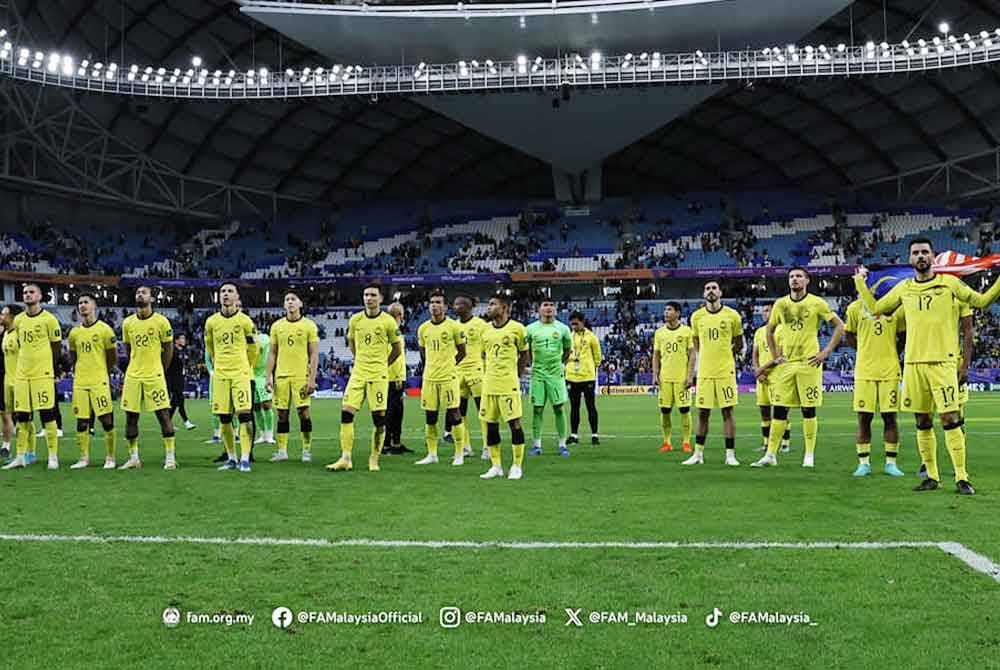 Peningkatan prestasi Harimau Malaya dari satu perlawanan ke satu perlawanan di Qatar 2023 disifatkan petanda positif untuk lebih menyerlah pada Kelayakan Piala Dunia 2026/Piala Asia 2027. Foto Football Association of Malaysia