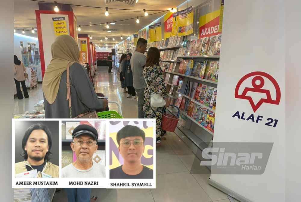 Orang ramai tidak melepaskan peluang memilih buku yang ditawarkan pada harga berbaloi.