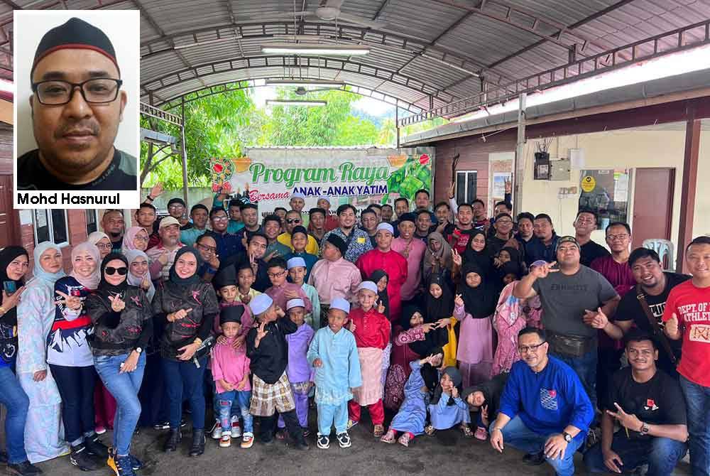 Ahli Bunian Bikerz bersama Anak-Anak Yatim di Pertubuhan Badan Kebajikan Anak-Anak Yatim Darussalam Kampung Melayu, Sungai Rapat, Ipoh meraikan Aidilfitri pada pada Mei tahun lalu.