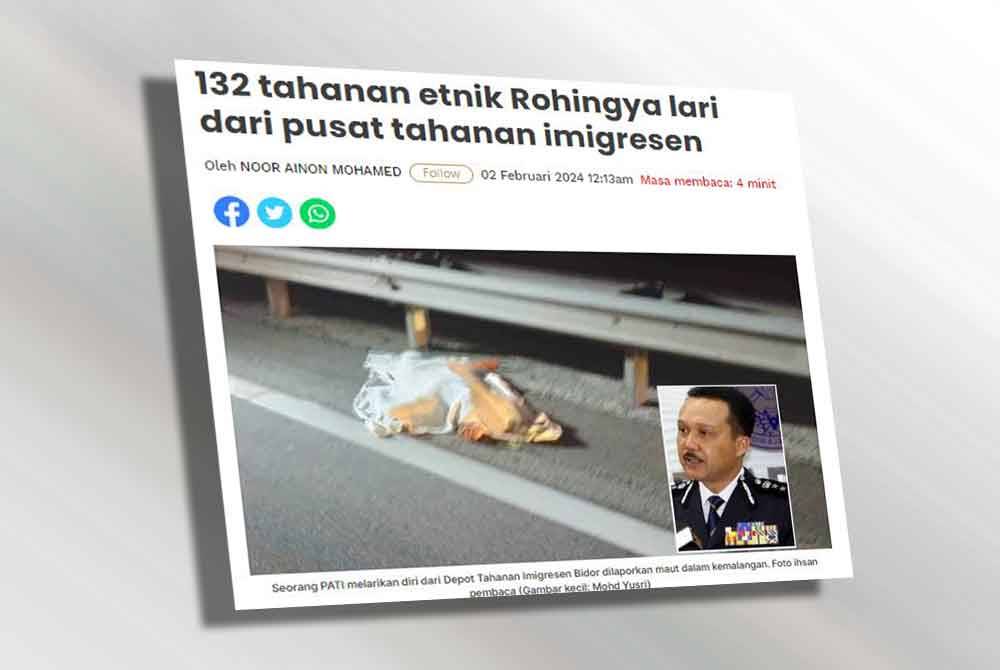 Sinar Harian melaporkan seramai 132 pendatang asing tanpa izin (PATI) yang ditahan di Depoh Tahanan Imigresen Bidor, di sini dilaporkan telah melarikan diri pada Khamis.