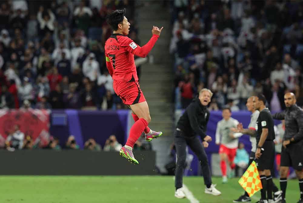 Heung-min mucul wira Korea Selatan selepas meledak gol kemenangan menerusi sepakan percuma di penghujung babak pertama masa tambahan.Foto AFP