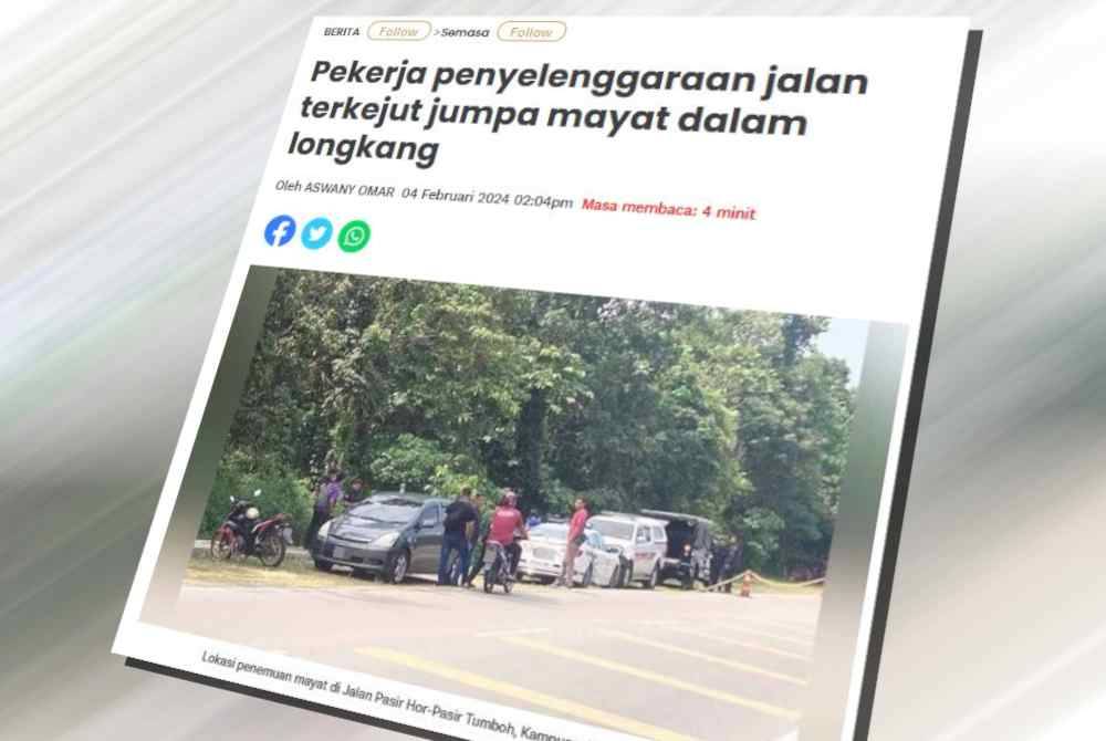 Laporan Sinar Harian pada Ahad.