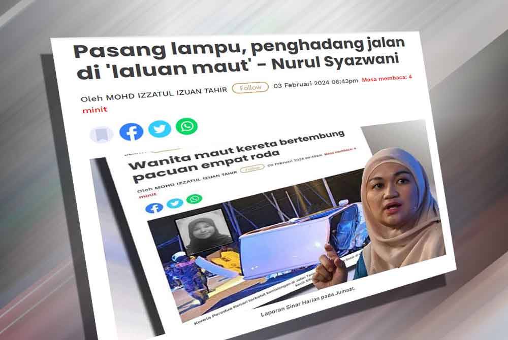 Laporan Sinar Harian 3 Februari lalu.