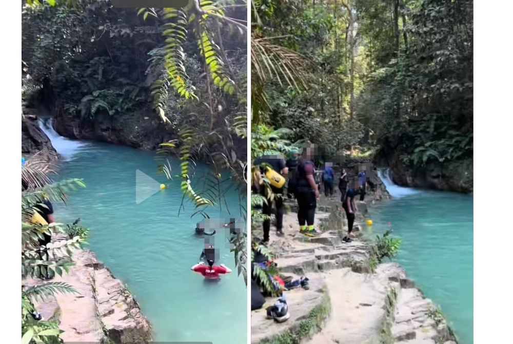 Blue lagoon Hutan Simpan Ayer Hitam, Taman Wawasan Puchong diceroboh bagi tujuan rekreasi.
