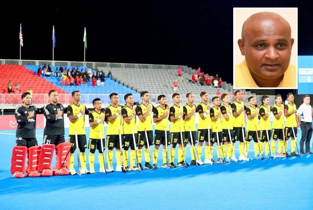 Skuad Speedy Tigers ketika kempen Kelayakan Paris 2024 baru-baru ini. Gambar kecil: Vikneswaran