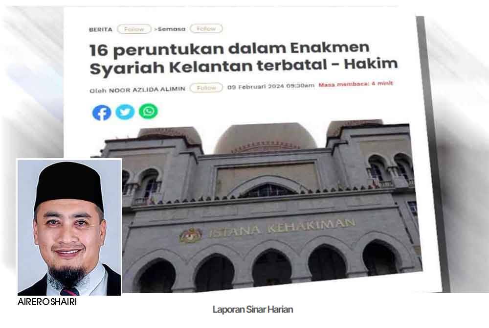 Sebelum ini, Mahkamah Persekutuan yang memutuskan sebanyak 16 Seksyen di bawah Enakmen Kanun Jenayah Syariah (1) Negeri Kelantan 2019 adalah batal dan tidak sah.