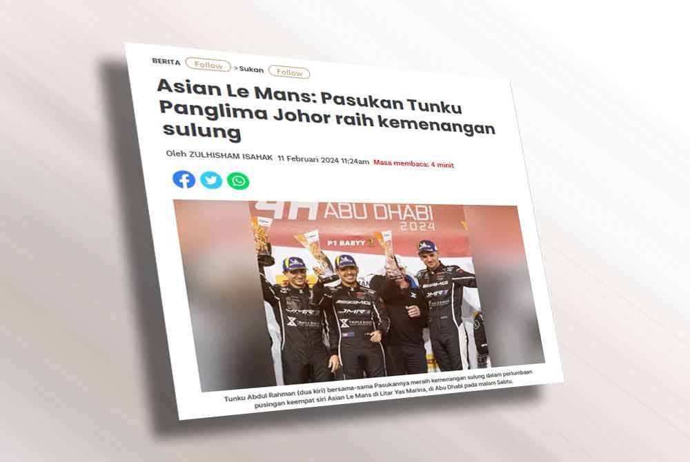 Laporan Sinar Harian pada Ahad.