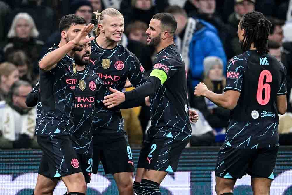 Pemain City meraikan jaringan ketika menewaskan Copenhagen 3-1 dalam aksi Liga Juara-Juara pada Rabu.