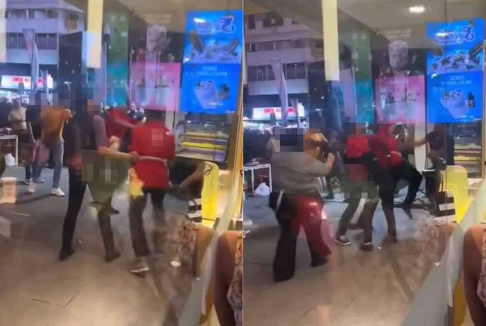 Rakaman video berdurasi 16 saat tular di aplikasi X memaparkan sekumpulan lelaki tempatan dan seorang lagi lelaki warga asing bergaduh sebuah restoran makanan segera di Bukit Bintang, minggu lalu.