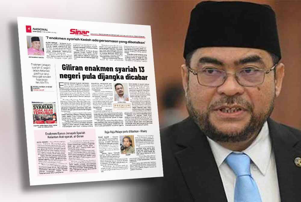 Laporan Sinar Harian pada Rabu (kiri), Mujahid