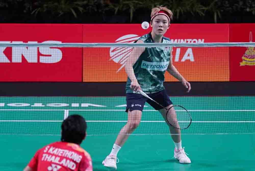 Jin Wei (kanan) mengakui banyak kelemahan yang perlu diperbaiki menjelang suku akhir BATC di Shah Alam pada Khamis. Foto Sinar Harian-MOHD HALIM ABDUL WAHID