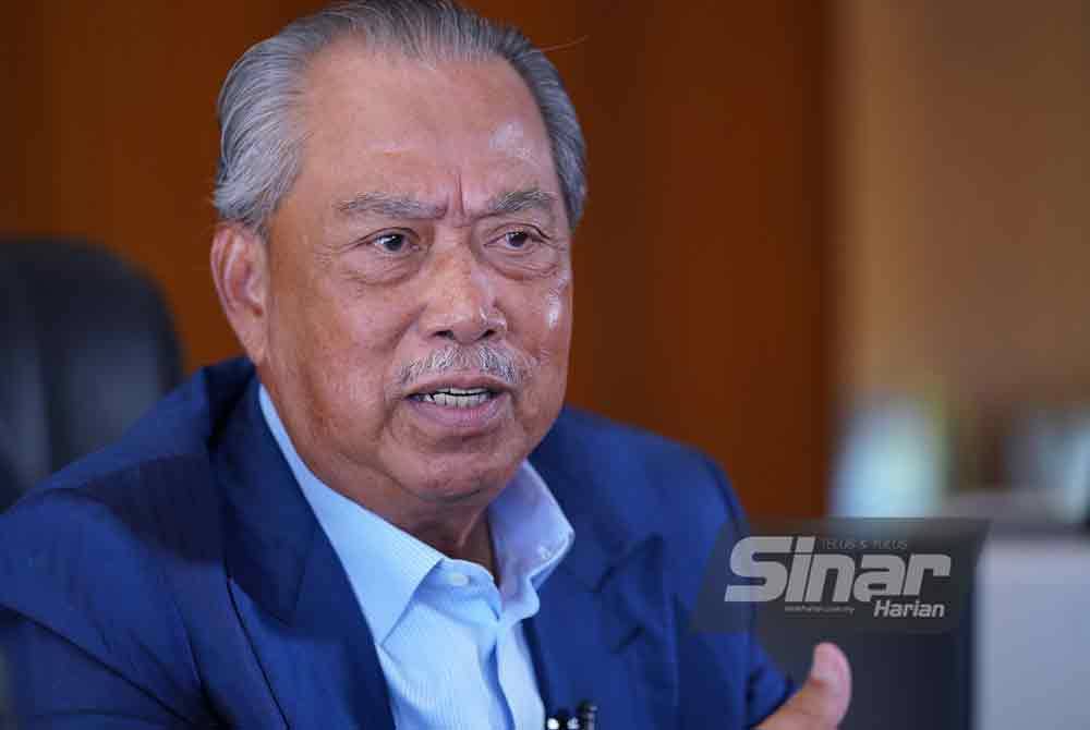 Muhyiddin ketika wawancara eksklusif bersama Sinar Harian yang berlangsung di pejabatnya di Kuala Lumpur, baru-baru ini.