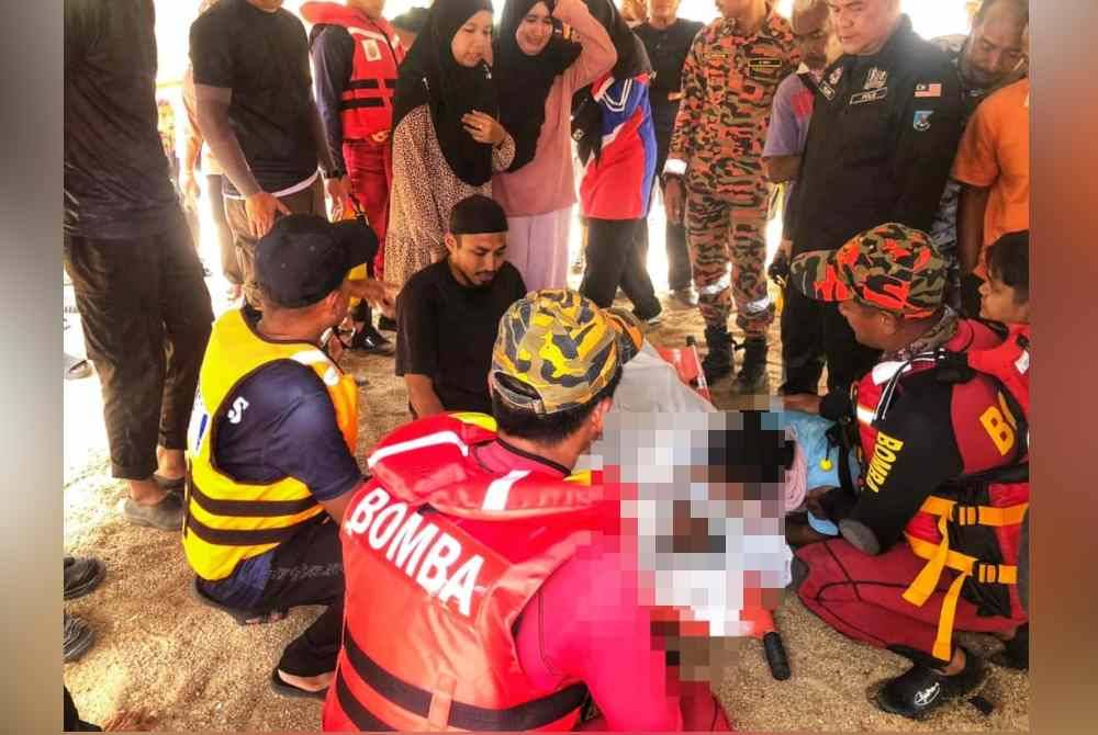 Mangsa ditemukan lemas selepas hilang ketika mandi di Sungai Kuala Sat dekat Ulu Tembeling pada Ahad.