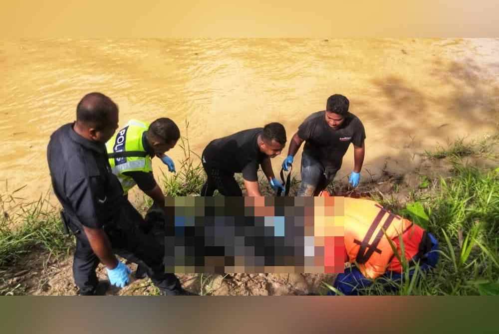 Mayat mangsa ditemui pada jam 4.10 petang pada Isnin dan dibawa ke HoSHAS untuk bedah siasat. Foto Ihsan PDRM