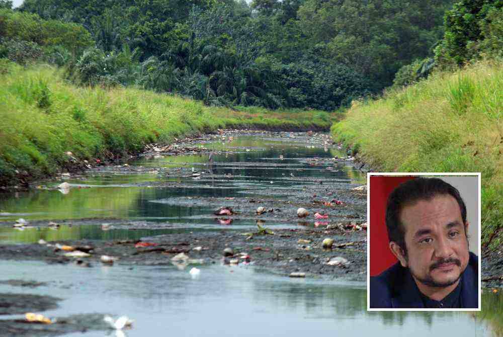 Sungai Rambai dikelaskan sebagai satu-satunya sungai tercemar yang berada dalam Kelas Lima Standard Kualiti Air Kebangsaan bagi tempoh dua tahun berturut-turut iaitu pada tahun 2019 dan 2020. Gambar kecil: Dr Zaki Zainudin