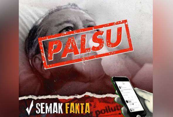 Gambar yang sedang tular di pelbagai platform media sosial, berkaitan kesihatan terkini bekas Perdana Menteri, Tun Dr Mahathir Mohamad didakwa adalah palsu.