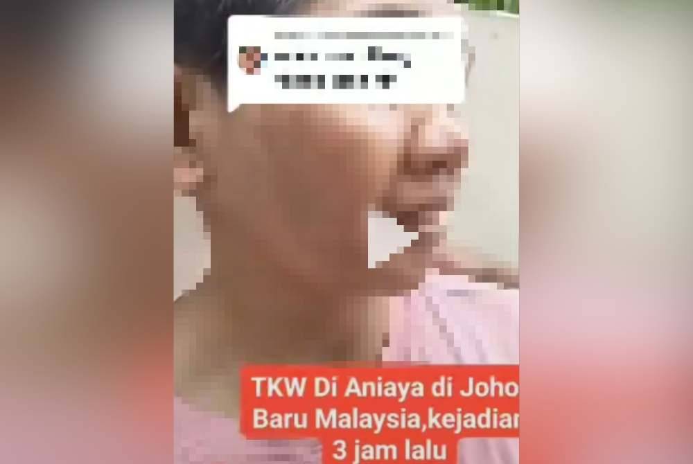 Tangkap layar video tular memaparkan seorang wanita warga Indonesia mendakwa dirinya didera majikan, namun siasatan dijalankan mendapati perkara itu tidak berlaku, sebaliknya dia mendakwa sedemikian kerana mahu ke negara asalnya.