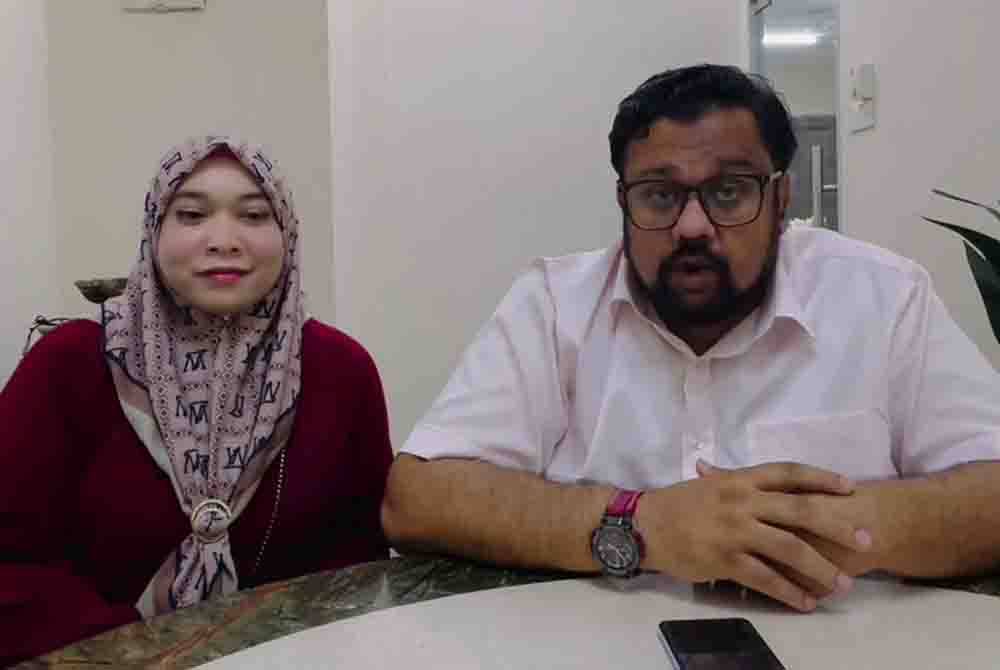 BALU Allahyarham Abam Bocey, Siti Norhidayah Mohd Ali (kiri) bersama peguam, Mohamed Ibrahim Mohamad dalam satu video pendek di akaun Instagram Hidayah pada Rabu.