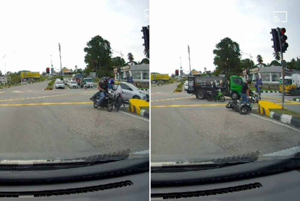 Polis sahkan lelaki yang ditahan di persimpangan lampu isyarat Batu 1 merupakan pesalah trafik.