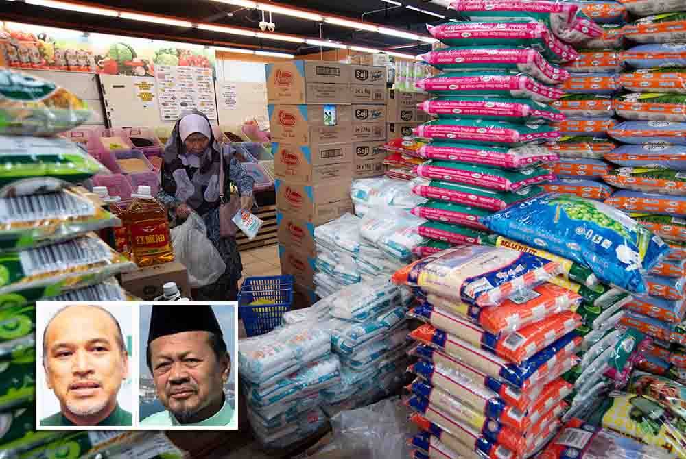 Kerajaan perlu menetapkan harga siling beras pada kadar segera kerana ia melibatkan makanan ruji rakyat Malaysia. Gambar kecil dari kiri: Nadzim, Ahmad) 