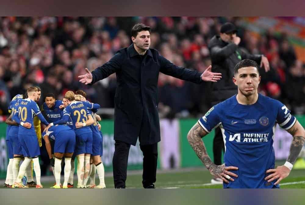 Chelsea di bawah kendalian Mauricio Pochetinno gagal memanfaatkan peluang berdepan Liverpool yang menurunkan skuad kedua pada aksi final Piala EFL di Wembley. Foto Agensi