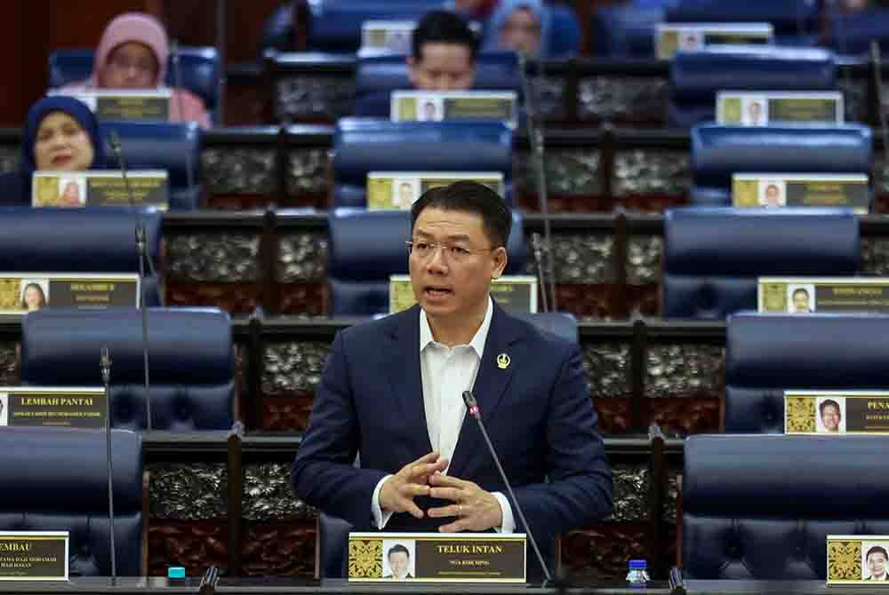 Kor Ming ketika sesi Waktu Pertanyaan-Pertanyaan Menteri sempena Sidang Dewan Rakyat pada Selasa. Foto Bernama