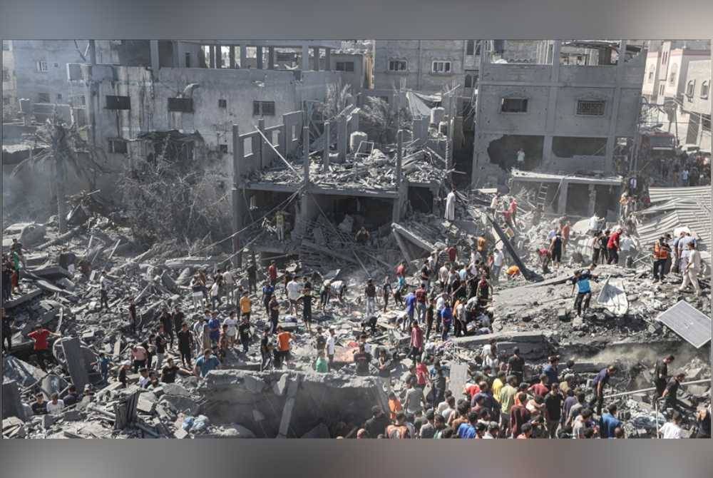 Angka kematian akibat serangan Israel di Semenanjung Gaza sejak 7 Oktober lalu melonjak kepada 29,954 orang. Foto Agensi