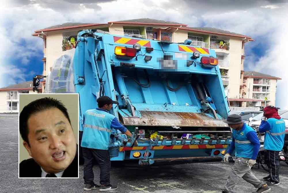 Suee Lim (gambar kecil) mencadangkan kadar caj kutipan sampah ditingkatkan bagi memberikan perkhidmatan lebih baik kepada rakyat Selangor. Gambar hiasan