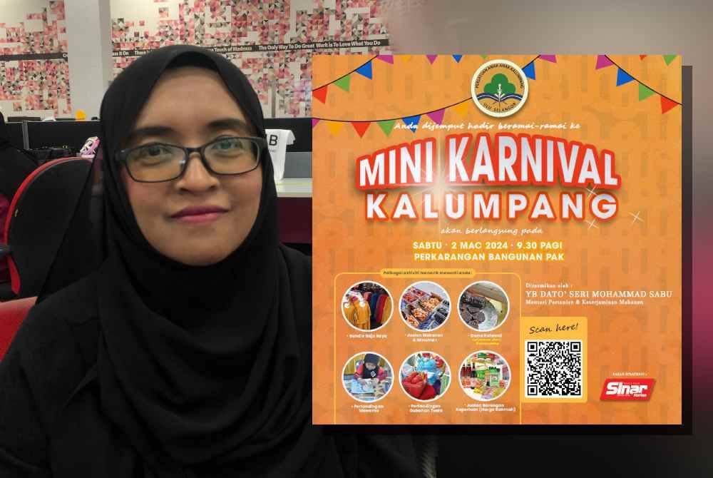 Siti Farihan. Orang ramai dijemput hadir ke Mini Karnival Kalumpang bagi menyertai pelbagai aktiviti menarik yang diadakan di Pekarangan Bangunan Persatuan Anak-anak Kalumpang (PAK), Hulu Langat pada Sabtu ini bermula jam 9.30 pagi hingga 3 petang.