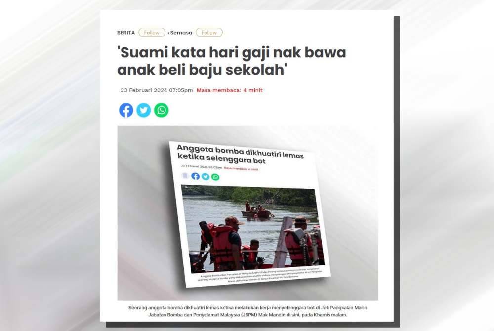 Laporan Sinar Harian.