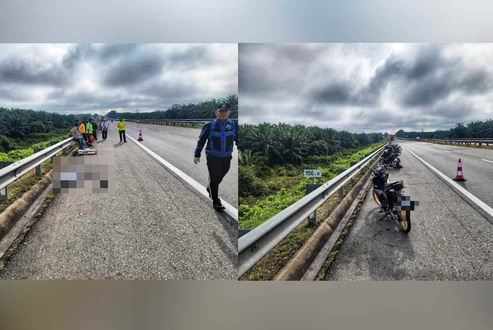 Pembantu jualan meninggal dunia di tempat kejadian dipercayai bergesel dengan lori ketika dalam perjalanan menyertai acara RXZ Fighter Kuantan pada Sabtu. Foto PDRM