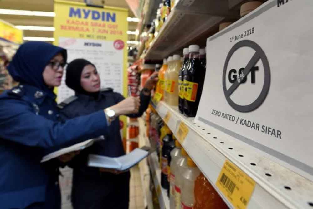 Kerajaan belum bercadang untuk melaksanakan semula GST. Gambar fail Bernama