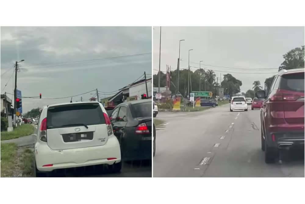 Tangkap layar rakaman memaparkan sebuah kereta Perodua Myvi dipandu secara melulu hingga mengakibatkan kemalangan.