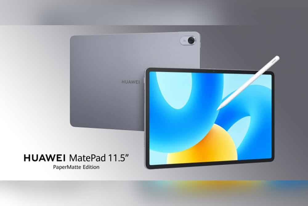 Huawei Malaysia memperkenalkan tablet terbaharu dengan teknologi anti-silau iaitu HUAWEI MatePad 11.5 PaperMatte Edition.