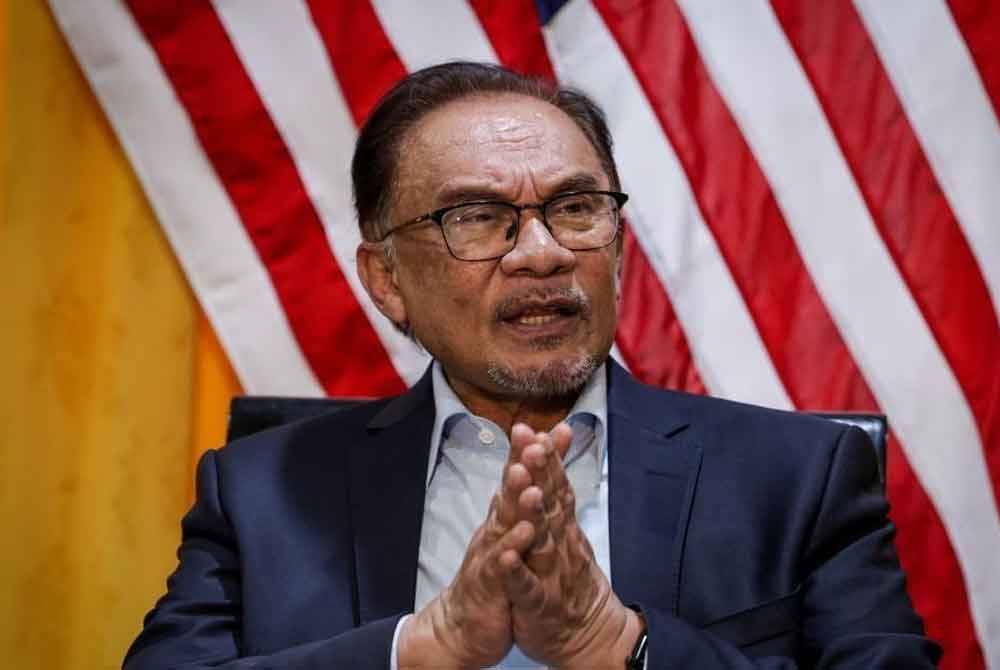 Perdana Menteri, Datuk Seri Anwar Ibrahim. Gambar fail Bernama