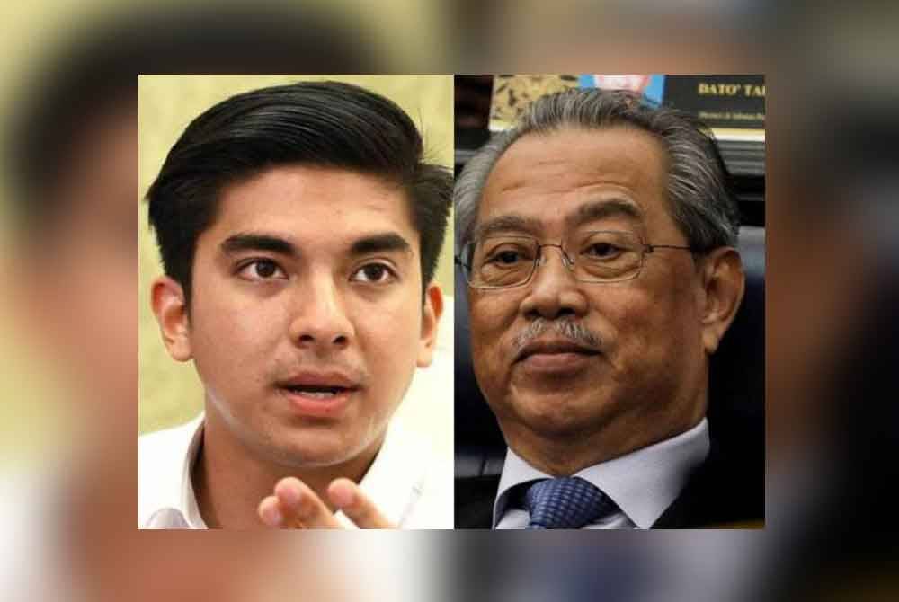 Muhyiddin (kanan) sebelum ini mengumumkan Syed Saddiq akan bersama dalam siri jelajah negara anjuran PN.