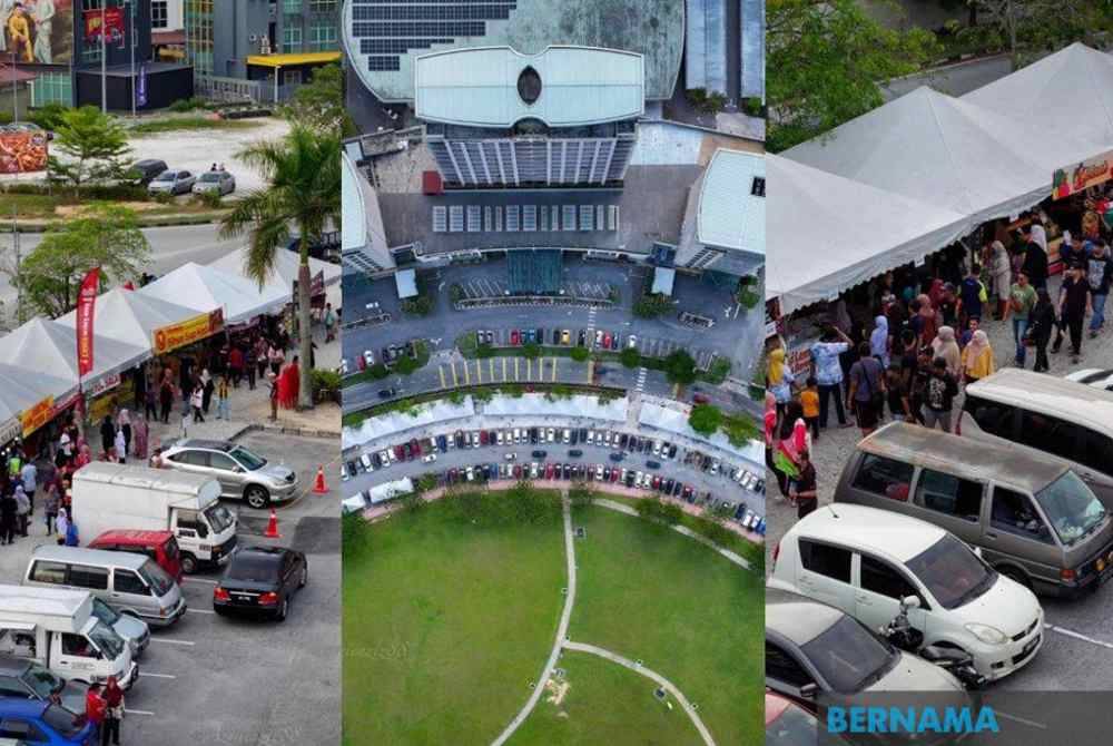 Bazar Ramadan Bulatan Sultan Azlan Shah di Meru Raya, Ipoh sepanjang 500 meter menjadi bazar terpanjang di Perak. Foto Bernama