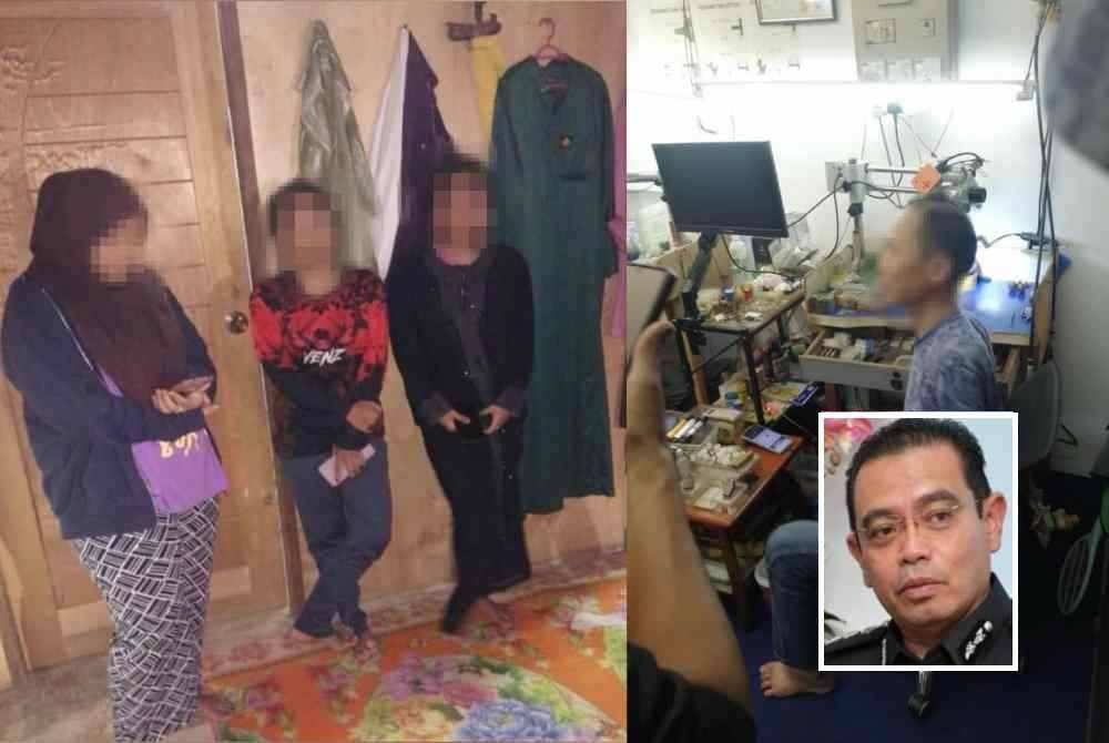 Tangkapan PATI wanita warga Thailand dibuat oleh imigresen. Antara PATI ditahan di sebuah premis di Kota Bharu. Gambar kecil: Mohd Faizal