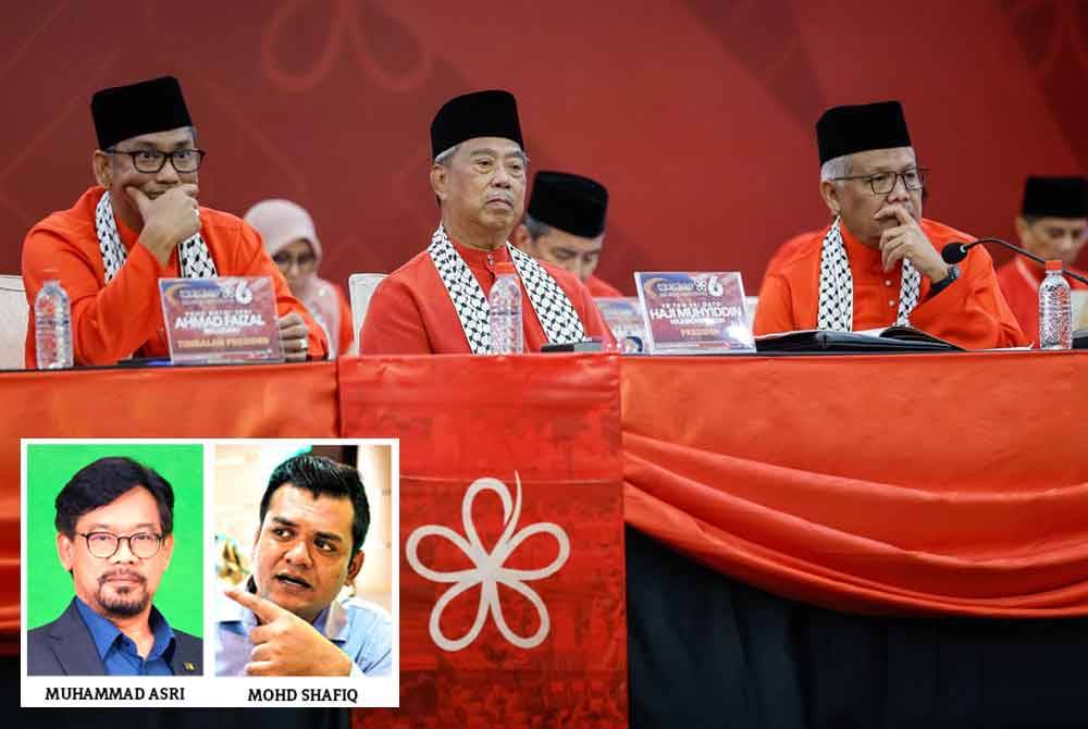 Trend pernghijrahan ahli Bersatu secara beramai-ramai sejak kebelakangan ini didakwa dilakukan sebagai simbolik menuntut pengunduran Muhyiddin (tengah) daripada jawatan Presiden Bersatu.