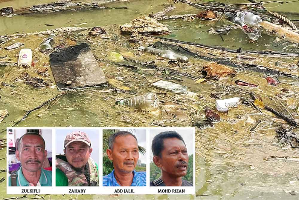 Kesan tompokan minyak dapat dilihat dengan jelas di permukaan air yang boleh mengakibatkan kesan buruk terhadap kelestarian ekosistem Sungai Kuantan.