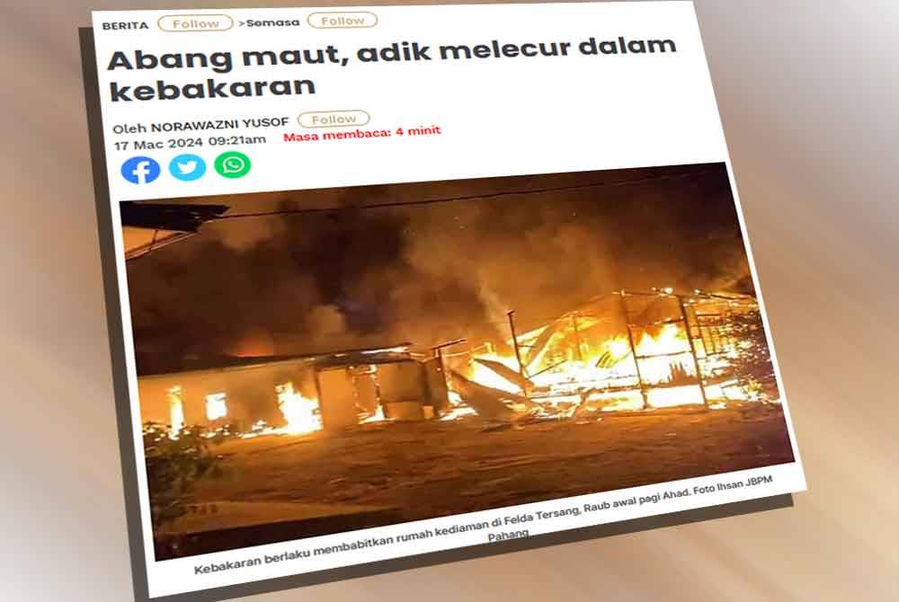 Laporan Sinar Harian pada Ahad.