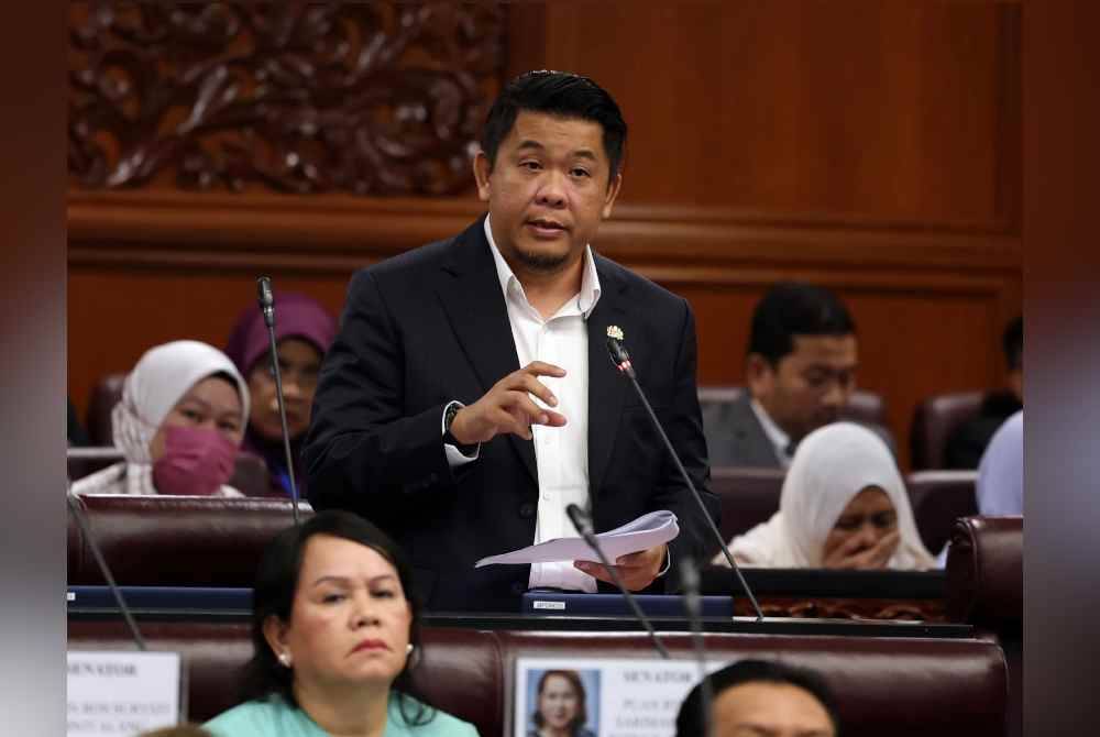 Lukanisman ketika Sidang Dewan Negara di Bangunan Parlimen pada Isnin. Foto Bernama