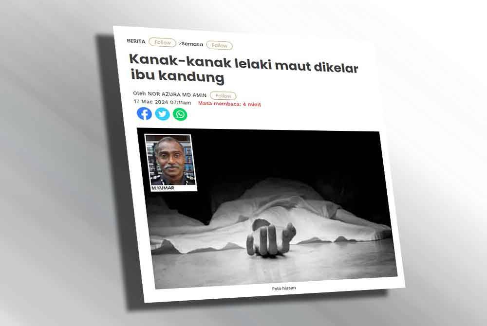 Laporan Sinar Harian pada Ahad.